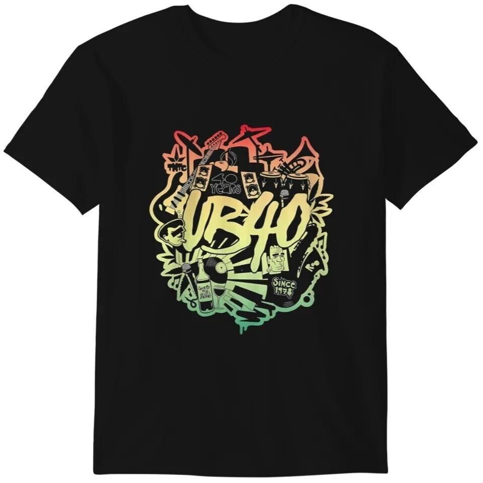 Logo Ub40 Black T-Shirt Full Size S5XL Shirt Unisex T-Shirt XXL