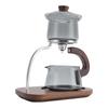 Glass Tea Pot Set with Lid and Stand Magnetic Water Separation Filter Kungfu Tea Maker for Home