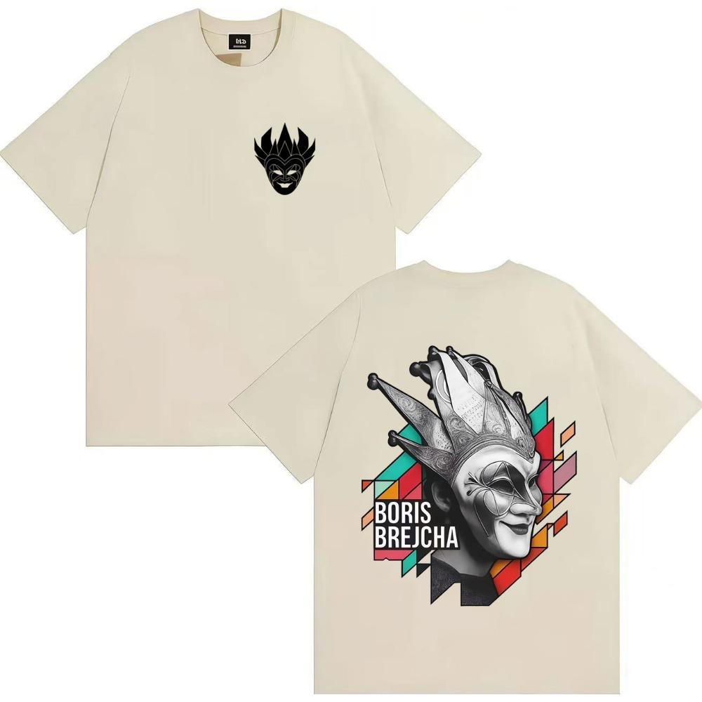 Best-selling Boris Brejcha Electronic Music Men's and Women's Summer Pure Cotton 100% Printed T-shirt