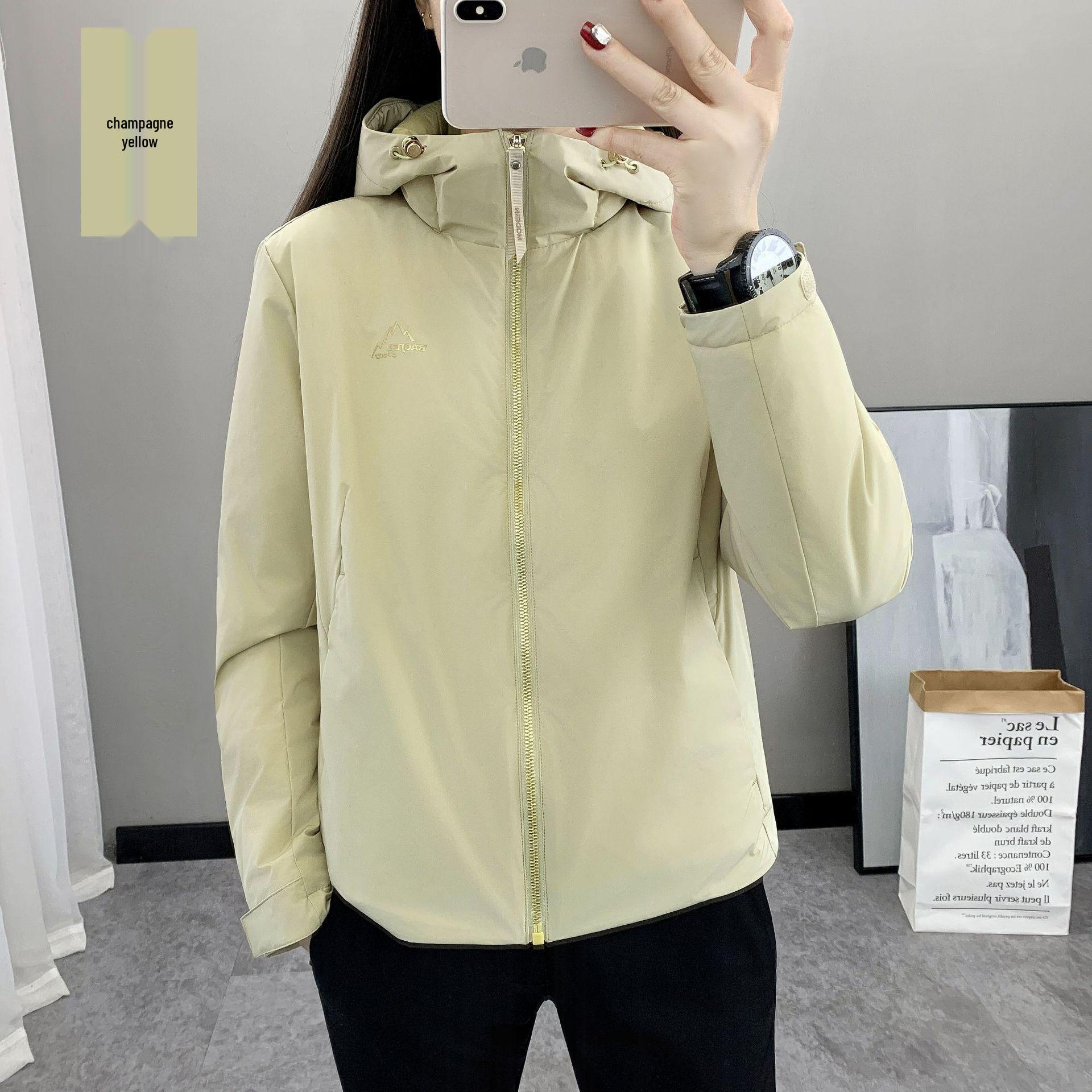 

Women s Thickened Warm Hooded Jacket for Outdoor Sports & Mountaineering XL
