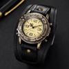 Cowhide Strap Cowhide Bracelet Watch Black Brown Watch Bracelet Leather Strap Watch  Casual