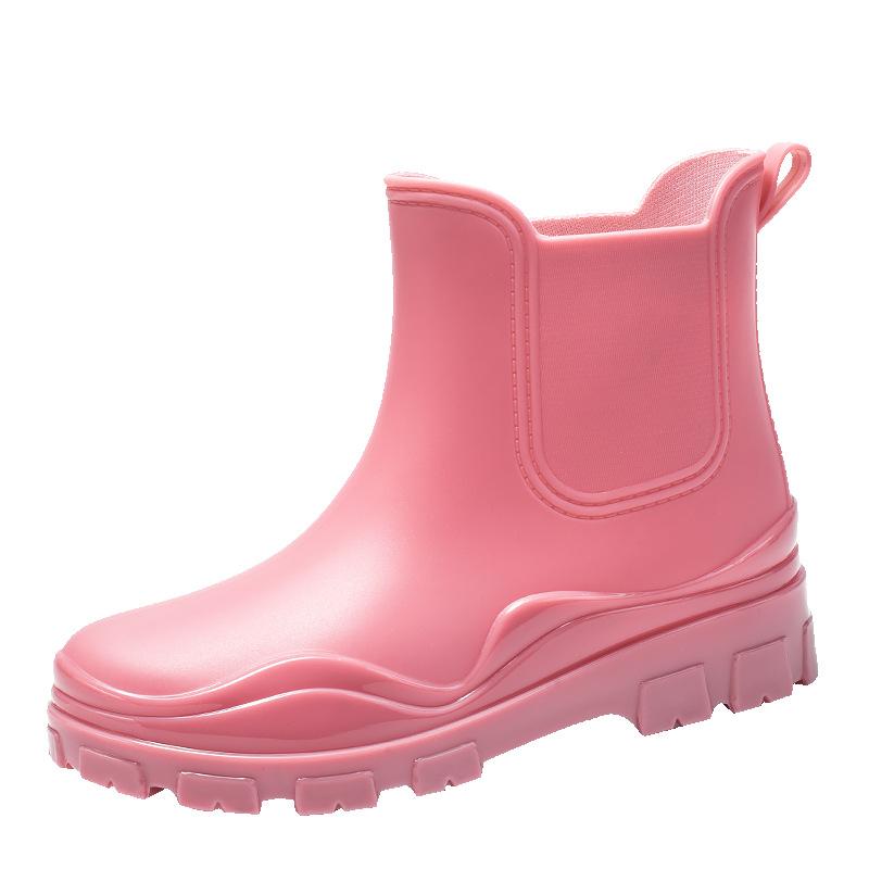 Short rain shoes, women wear non-slip water shoes to keep warm, student rubber shoes, rain boots are fashionable