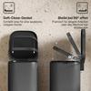 30L Kitchen Bin, Compact Pedal Bin with Soft-Close and Stay-Open Lid, Removable Bucket for Kitchen, Home, Office, Black