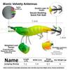 Horizontal Squid Jig Luminous Artificial Calamar Wobbler Sea Fishing Lures  Cuttlefish Fishing