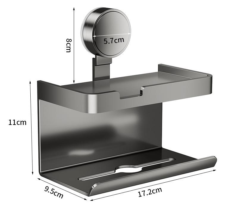 Suction Cup Toilet Paper Holder: No-Punch Wall-Mounted Bathroom Tissue Box