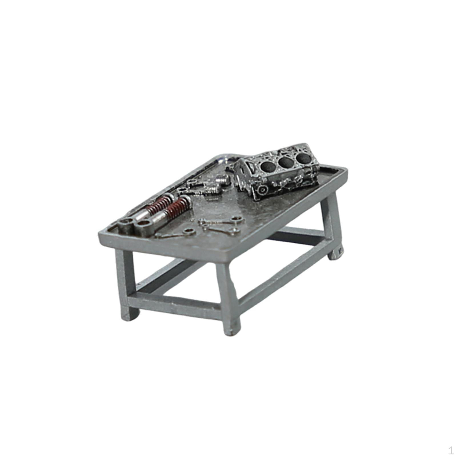 

1/64 Miniature Workbench Workshop Scene Diorama Collection Ornament Compact Realistic Auto