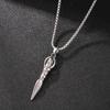 Vajra Stainless Steel Men's Necklace Pendant - Colorfast, Retro, Personalized, Trendy European & American Style Jewelry, Sweater Chain.