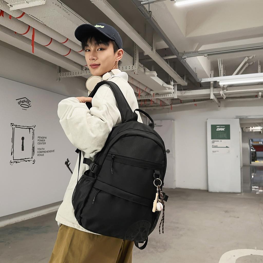 Schoolbag Backpack Junior high school students Large capacity campus leisure school bag Men's and women's outdoor simple sports travel backpack