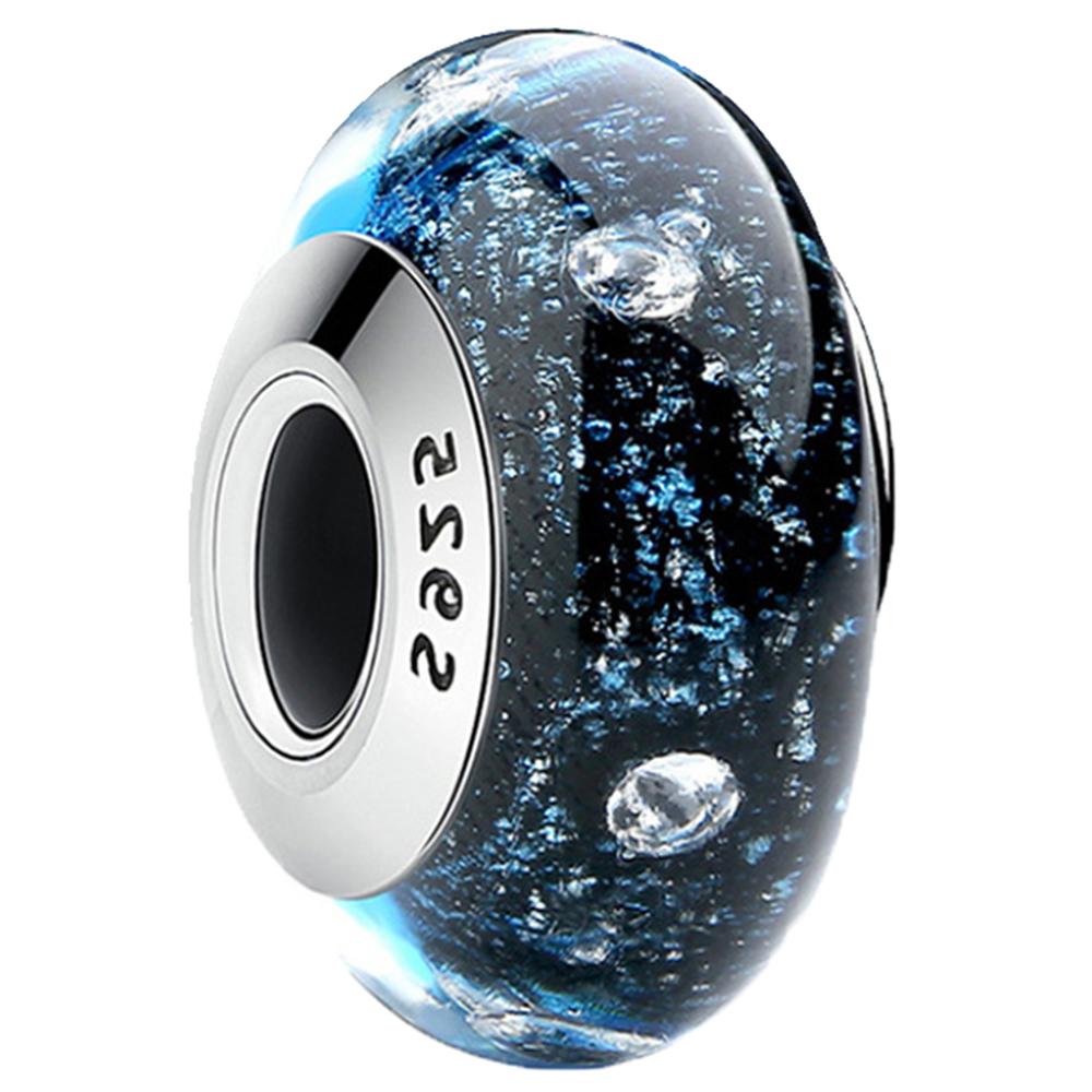 Original Murano Glass Copper Butterfly Flower Leaf Cosmic Rainbow Charm Beads For Bracelet Diy Gift Women Jewelry