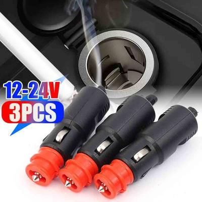 Car Lighter Adaptor Plug Universal 12-24V Power Plug Cigarette Lighter Accessories Connection Cigarette Socket Adaptor Male Plug