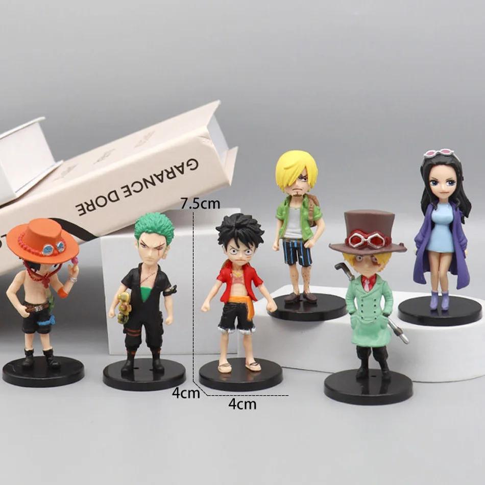 6 Pcs Anime Action Figure Set PVC Luffy New Action Model Collectible Decoration Doll Kids Toys for Christmas Gifts