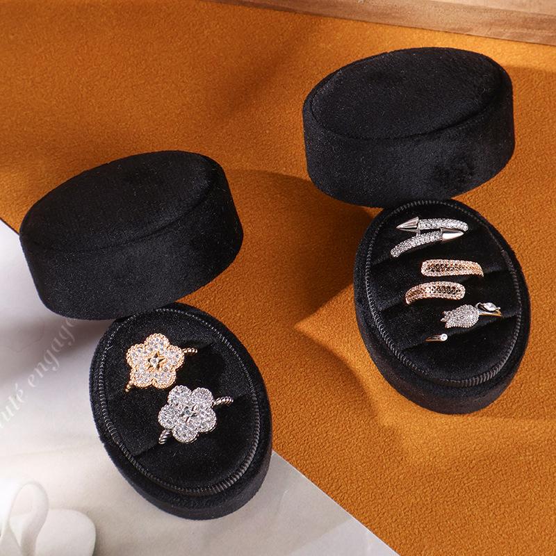 Velvet Oval Ring Box - Jewelry Packaging, In Stock, Fast Shipping