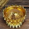 Arzător de tămâie Lotus din aliaj, Suport bronz pentru bețișoare de tămâie, Artizanat metalic, Cădelniță lucrată manual, Decor pentru birou, casă