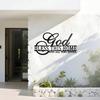 Large God Bless This Home Metal Wall Art Black Iron Laser Cut Rust Resistant Wall Decor for Family Office