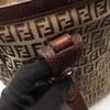Used FENDI Zucchino Tote Bag 8BH162 canvas leather Beige Brown Used Women
