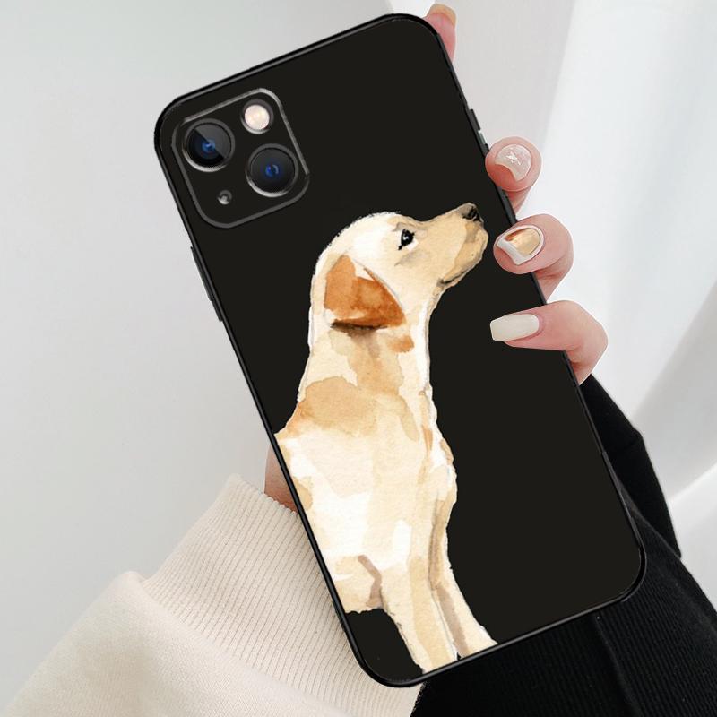 Cartoon Golden Retriever Dog Phone Case For iPhone 17 Pro Max 14 13 12 11 15 16 Pro Max mini 15 16 Plus 16e 17 Air Cover