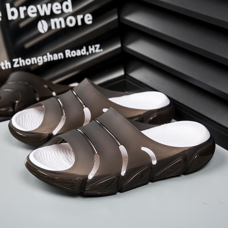 Fashion New Men's Summer Outdoor Anti-slip Jelly Slippers One-strap Casual Beach Sandals for Outdoor Wear High Quality Sandals Shoes Men