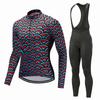 Men Women Cycling Jersey Set Long Sleeve Mountain Road Bike Outfit Breathable Quick Dry