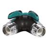 1Pc NPT3/4" 2 Way Heavy Duty Garden Hose Splitter Y Shape Valve Water Pipe Connector Adapter