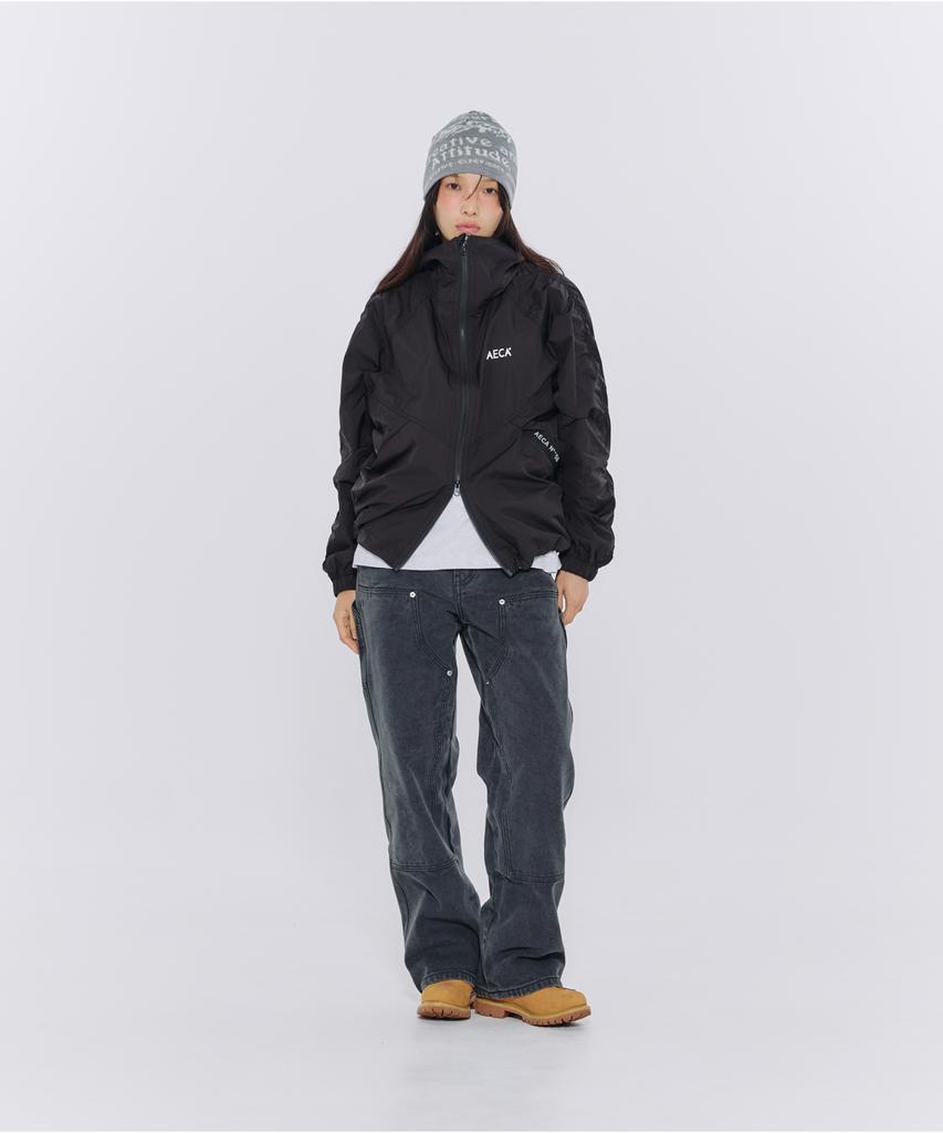 Aeca Washed Nylon Wind Breaker-Beige