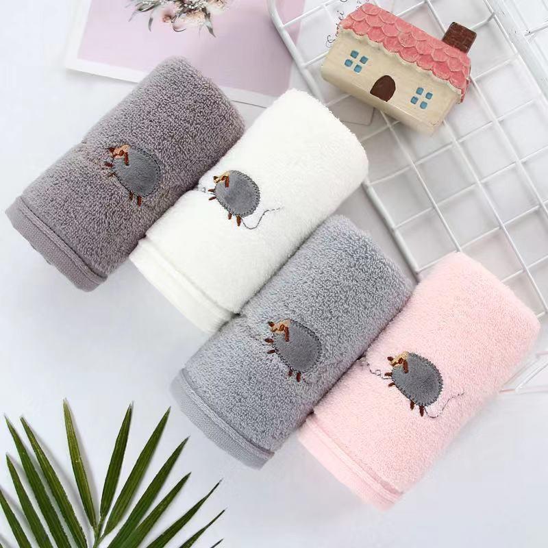 

Хлопковое полотенце для лица с вышивкой в виде милого ягненка, чистое, удобное, приятное для кожи, впитывающее, для дома, для взрослых, простое, прочное, эстетичное, шикарное 75-35cm