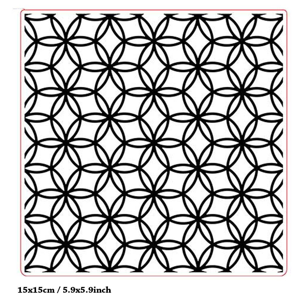 Grid Net Plastic Embossing Folders Template Dies Stencil Flower Lace Line Rattan Heart Frame