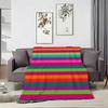 Artistic Pattern R-Rainbow Stripes Throw Soft Warm Throw Blanket for Bedroom Living Room Bed Travel Camping Picnic Gift