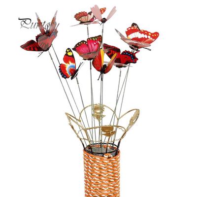Heimset 10 Stück/Set Simulation Schmetterling Stick Outdoor Garten Blumentopf Deko Ornament