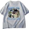 Rizz Em with The Tism Fun Dolphin Raccoon Tshirt Summer Mens Womens Casual Cotton Fashion Oversized Street Y2K Tshirt