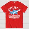 Quint's Shark Fishing Cotton Summer Casual Cool Loose T-Shirt