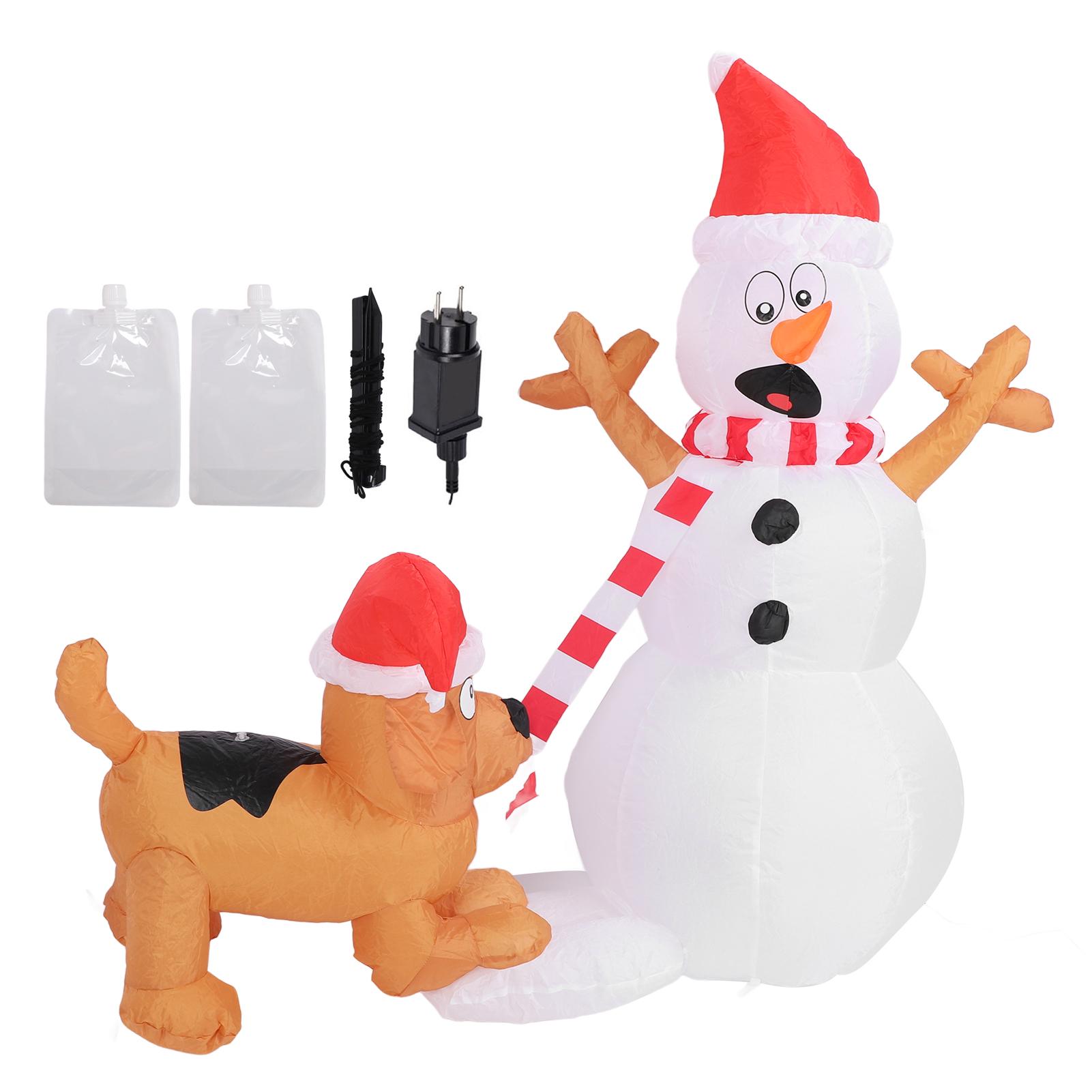 

3,6-футовый надувной снеговик с белой светодиодной подсветкой для сада и двора, водонепроницаемый IP44 EU Plug 220‑240V