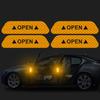 4 PCS Car Open Reflective Sticker Universal Safety Warning Mark Reflective Stickers Lighting Luminous Decor Auto Door Stickers