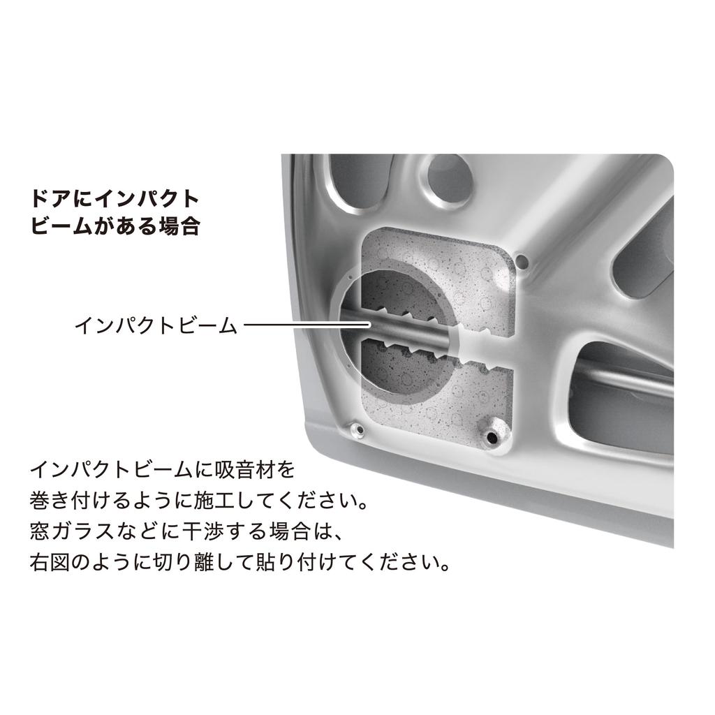 Acoustic Control Sheet for Car Door Speakers High Performance Sound Absorbing Material No Special Tools Required Pack of 2 in Audio-Technica AT-AQ770