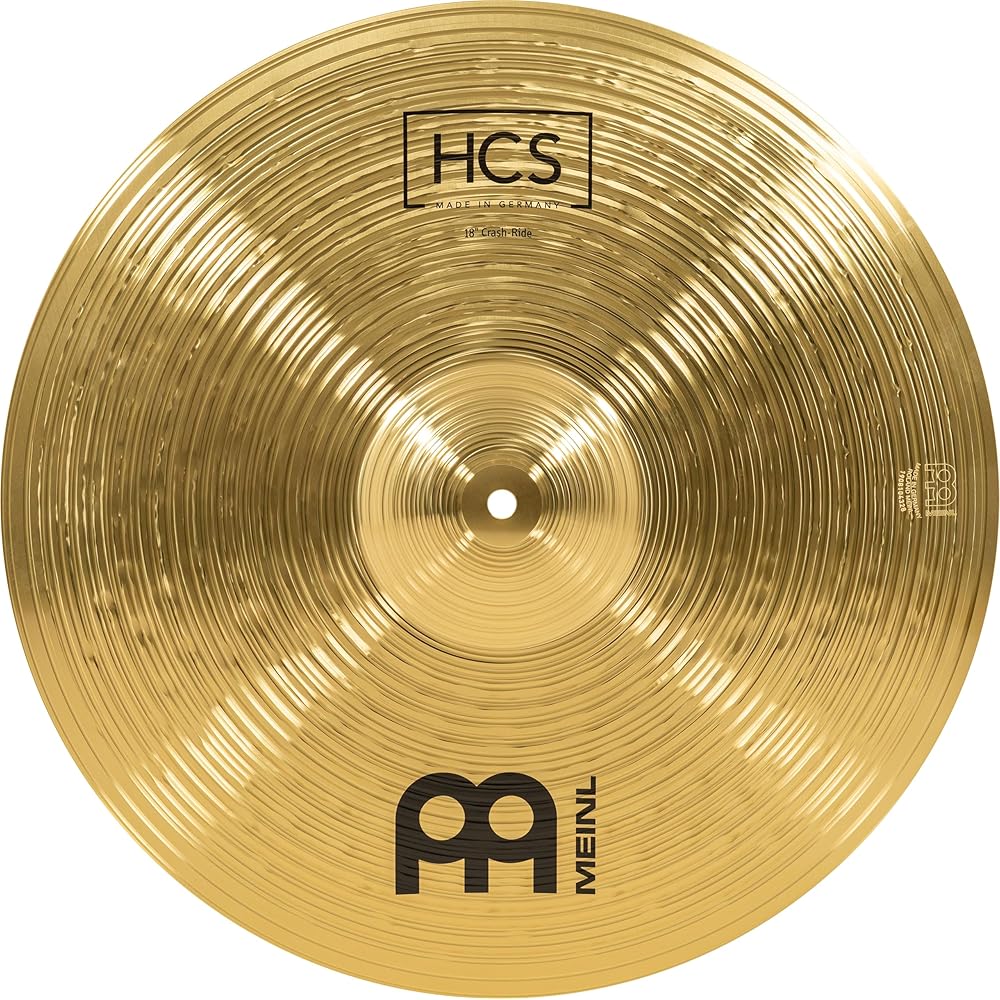 MEINL Cymbals HCS Series Crash Ride Cymbal, 18" Crash Ride, HCS18CR (Official Japanese Product)