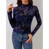 Sexy Single Layer Braless Stand Collar Mesh Base Top Women's T-Shirt Female Fashion Clothing Sleeveless Summer Breathable