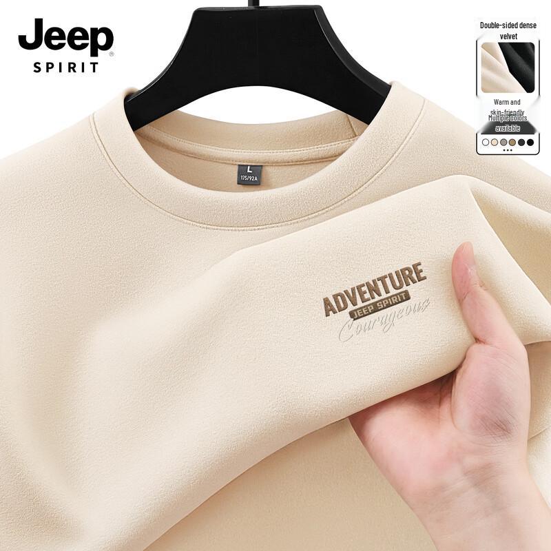 JEEP SPIRIT Men s Loose Fit Round Neck Long Sleeve T-Shirt XL