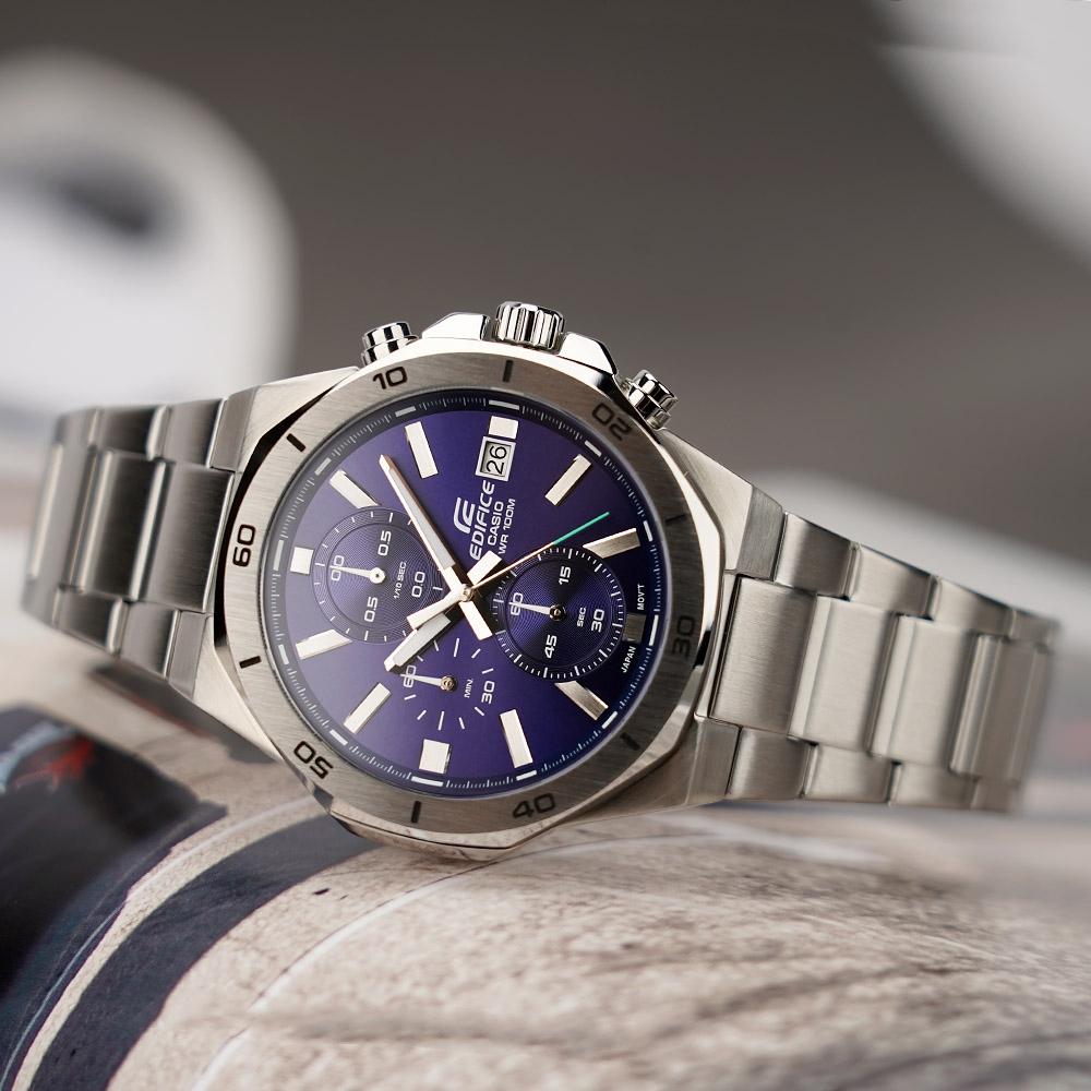 CASIO Men EDIFICE Blue Watch EFV-640D-2AV EFV-640D-2AV