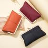Premium Leather Long Clutch Wallet with Clasp - Large Capacity, Minimalist Design
