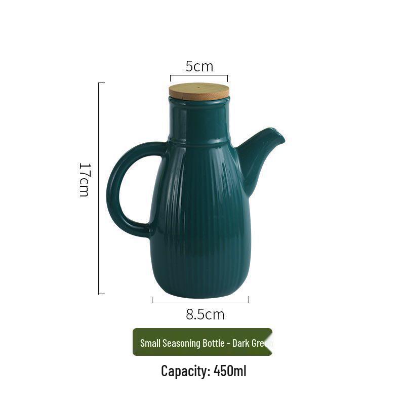 Ceramic Leak-Proof Oil Pot - Large Capacity for Home Use