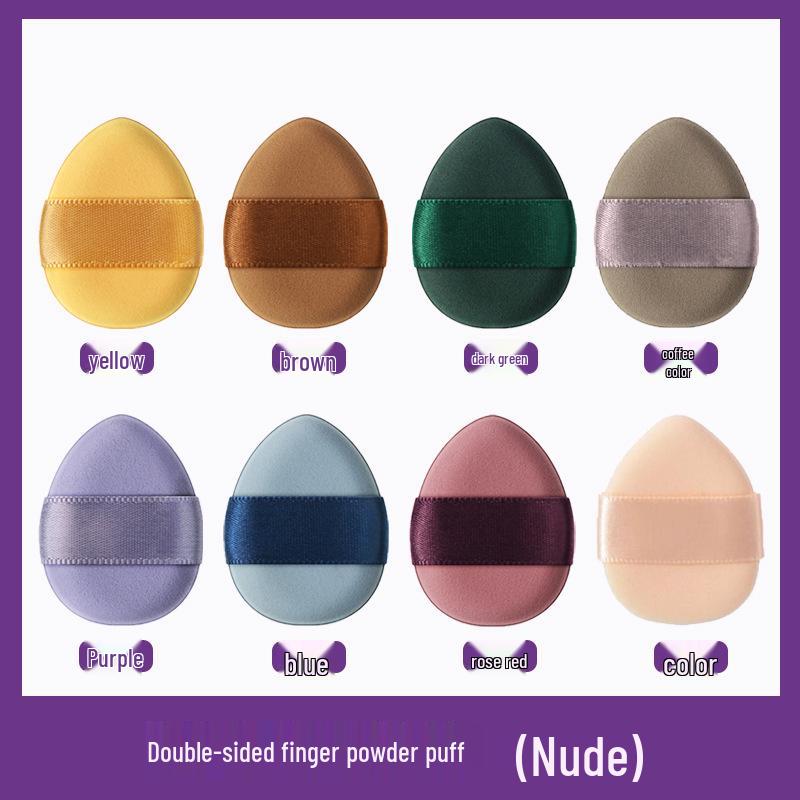 Mini Thumb Liquid Cushion Puff - Finger Foundation Makeup Sponge for Wet & Dry Use with Free Gift