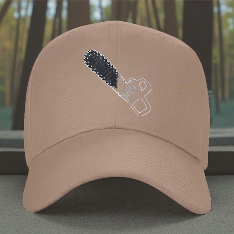 Electric Saw Print Baseball Cap Adjustable Snapback Hat Unisex Outdoor Casual Style Cap