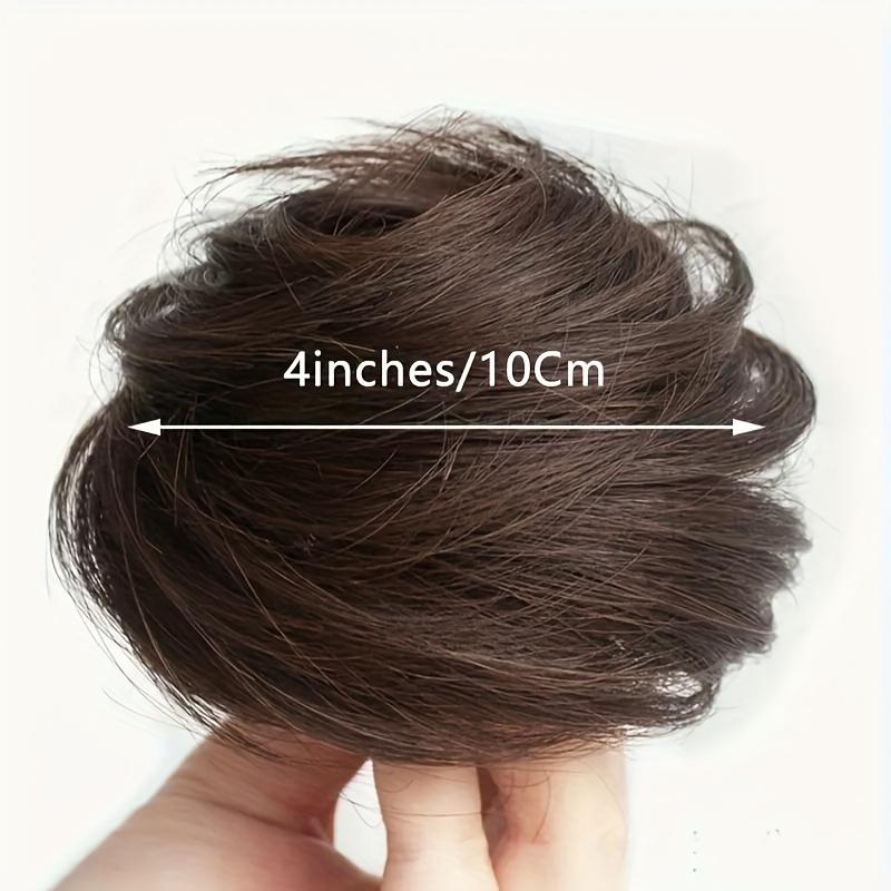 Straight Hair Synthetic Rubber Band Black Brown Bun Women's Natural Hair Circle High Elastic Band Ponytail Hair Accessories