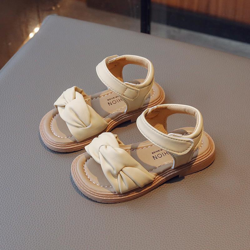 Kids Girls Korean Style Flat Soft Sole Non Slip Summer Beach Sandals 22