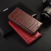 Crocodile Belly Genuine Leather Flip Case for Infinix Hot 20 20i 30 30i 40 40i 50 50i 60 60i Pro Plus Play NFC Wallet Cover Case
