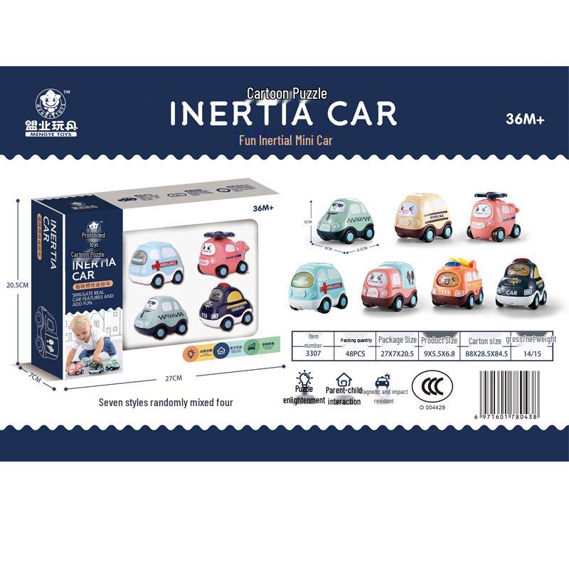 Infant Drop-Resistant Inertial Car Toy Set for Boys and Girls, Ages 1-2