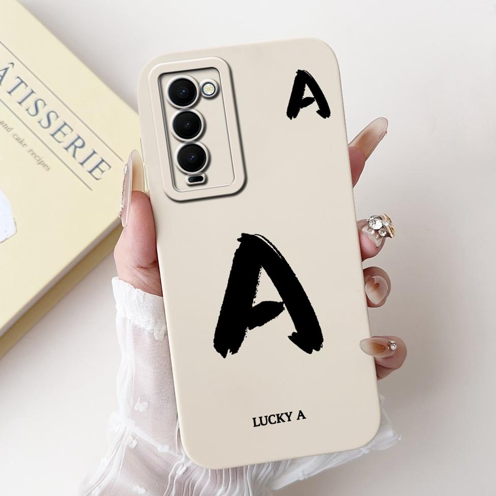 For Tecno Camon 18 CH6 CH6n 18P CH7 Cover Techno Camon 18T Case Simple Fashion Letters Pattern Design Silicone Shockproof Bumper