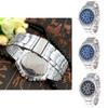 Stylish Men Steel Band Watch Business Alloy Timepiece Casual Wear Accessory