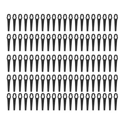 100Pcs Plastic Cutter Blades Grass Trimmer Accessories Replacement Manual Pruning ToolsBlack