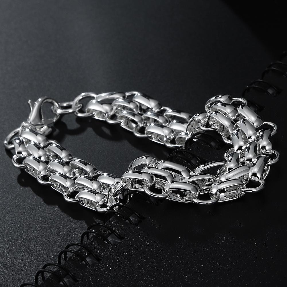 Bracciale in argento sterling da donna, dall'aspetto radioso, modello