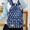 Schoolbag new collegiate style star print backpack for female students, large capacity lightweight backpack, for junior high and high school students